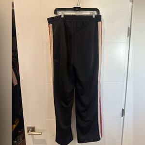 Gucci Black Mesh Track Pants with Red Accents
